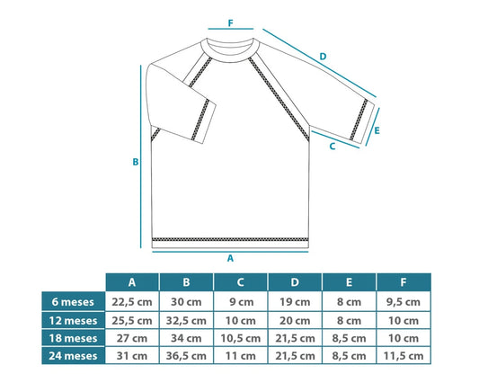 Camisola de Banho para bebé proteção UPF 50+ - Kiokids Azul