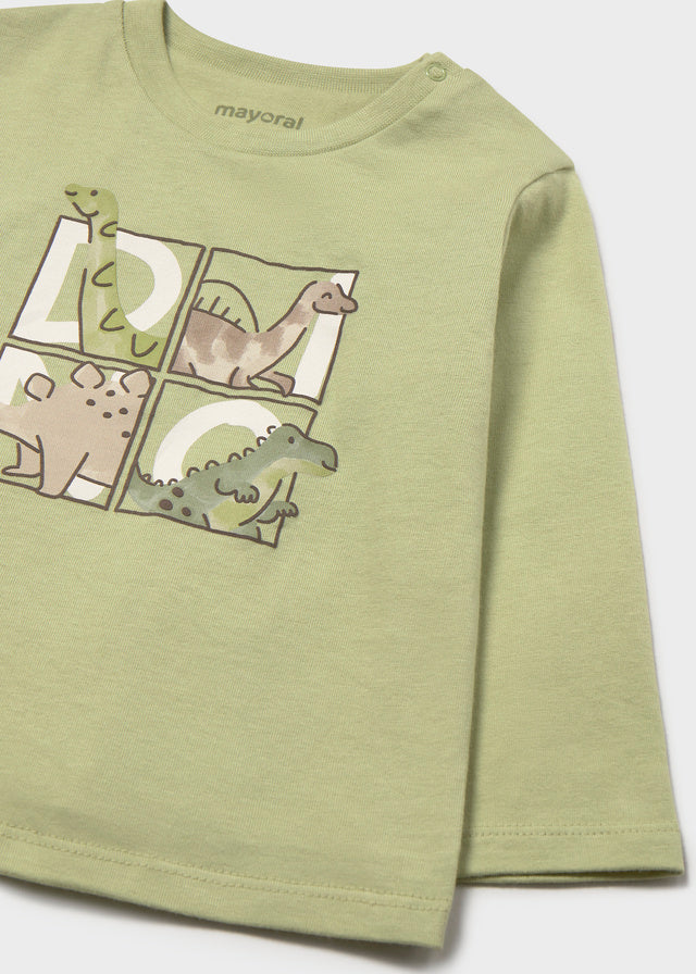 Camisola de dinossauros para bebé menino Mayoral em Oregano - imagem 3