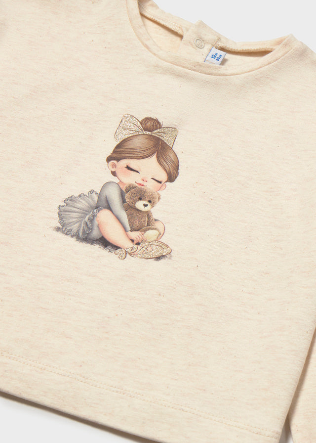 Camisola gráfica para bebé menina Mayoral em Milk Vig - imagem 3