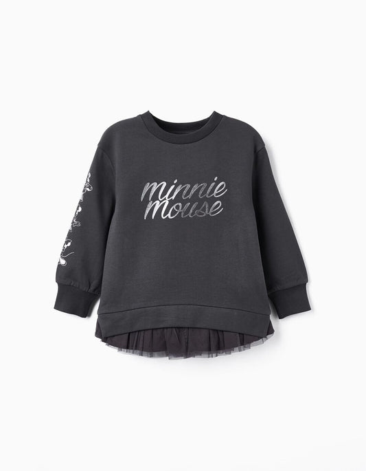 Cotton sweatshirt with tulle for girls 'minnie' - Zippy
