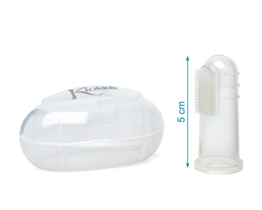Escova de dentes e dedo em silicone - Kiokids