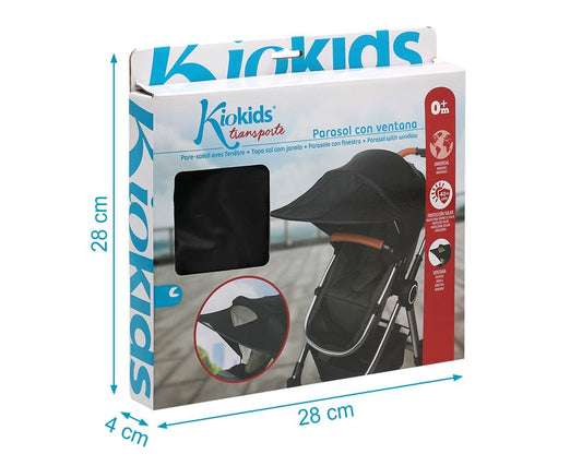 Para-sol para carrinho infantil - preto - Kiokids