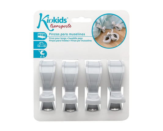 Conjunto de molas para fraldas em cinza x4 - Kiokids