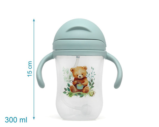 Copo aprendizagem 300ml com pegas urso sage - Kiokids