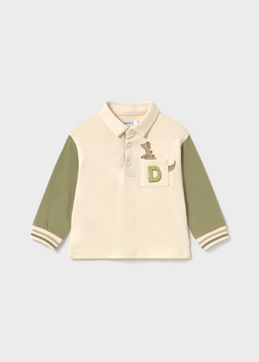 Polo de manga comprida combinado para bebé menino Mayoral em Loureiro