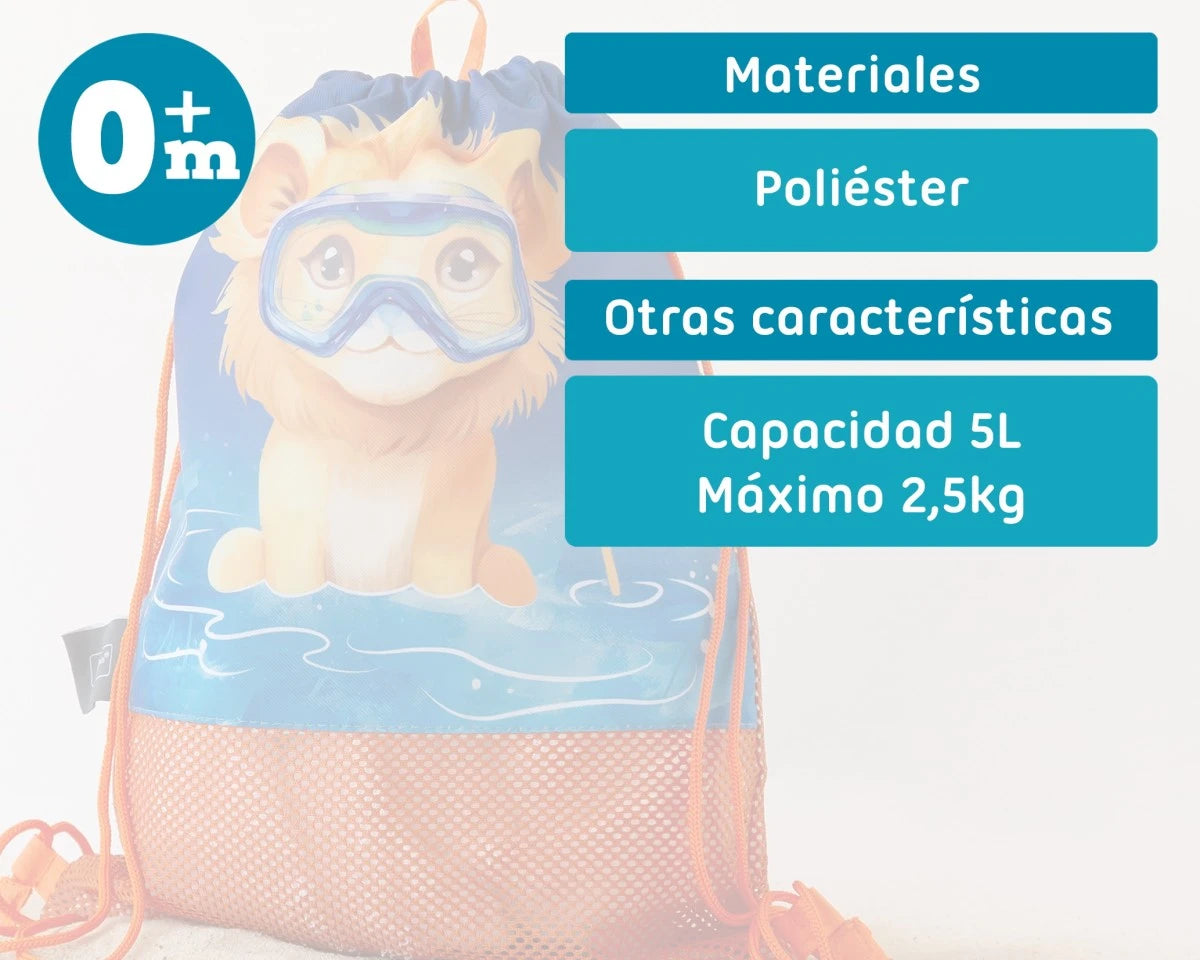 Saco de praia animais laranja