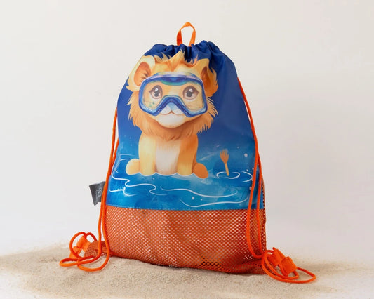 Saco de praia animais laranja