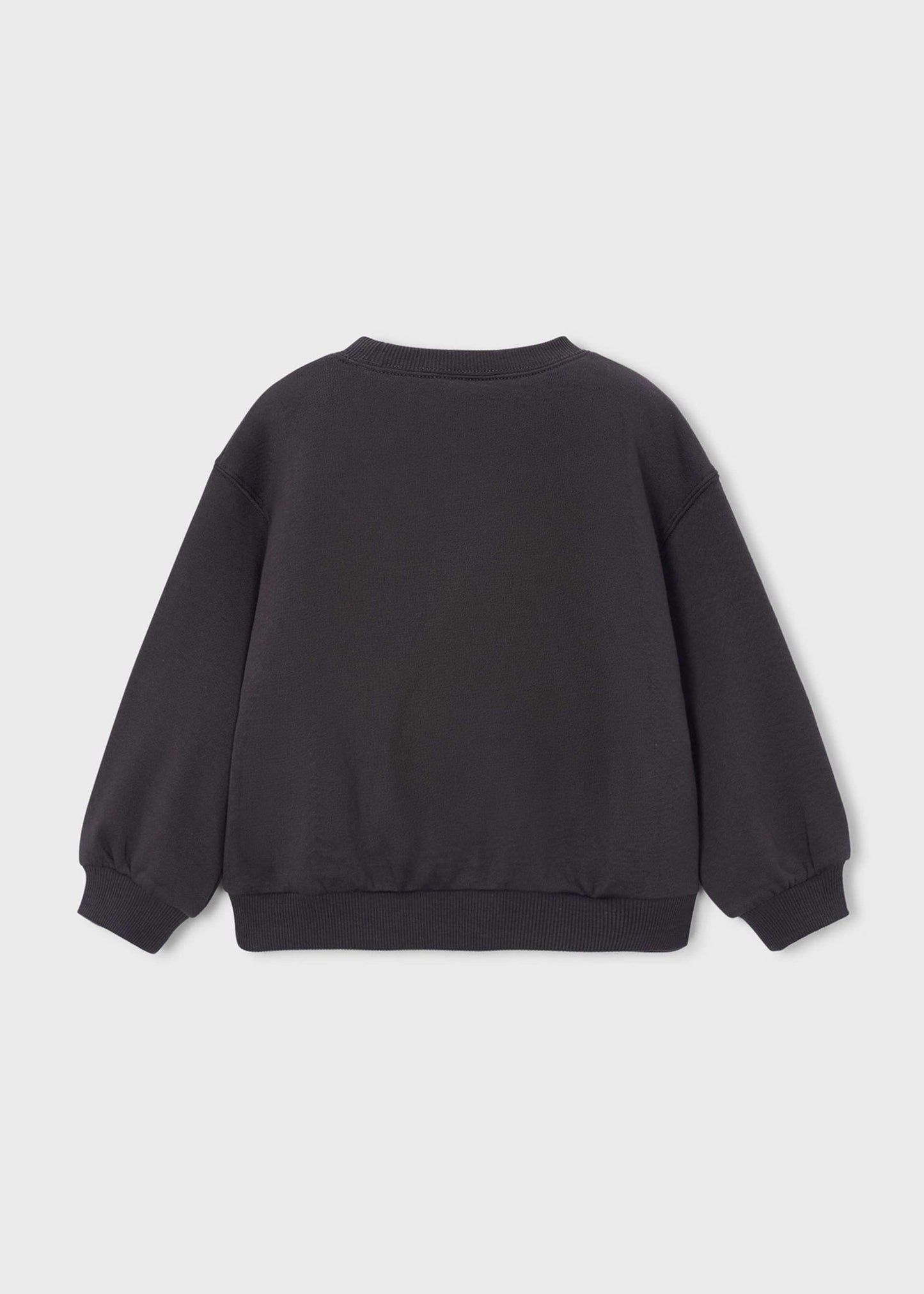 Sweatshirt com aplicação de cão para menina Mayoral em Carvão - detalhe