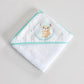 Baby bath towel with bear on the moon print - 80x80cm