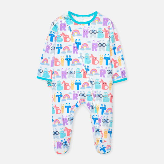 Babygrow cotton print baby letters - Boboli