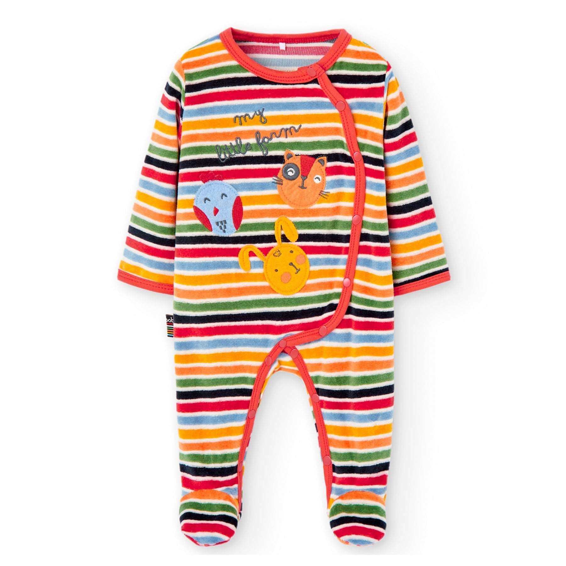 Babygrow veludo às riscas - Boboli