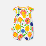 Baby flower print cotton jumpsuit - Boboli