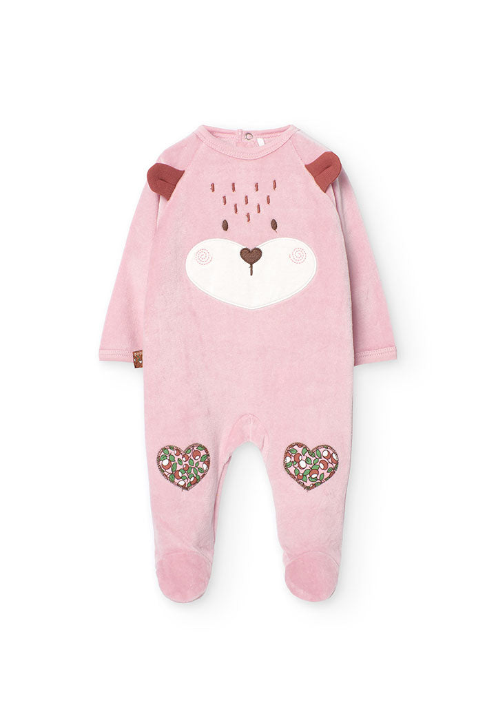 Babygrow veludo para o bebé menina - Boboli