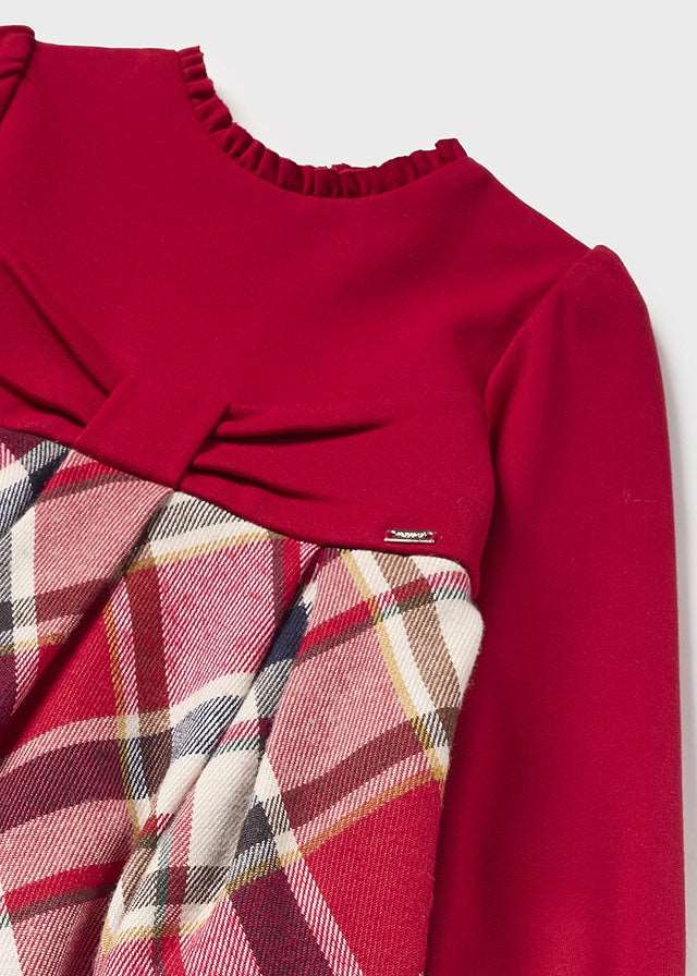 Vestido estampado vermelho bebé - Mayoral