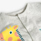 Gray baby cotton babygrow - Boboli