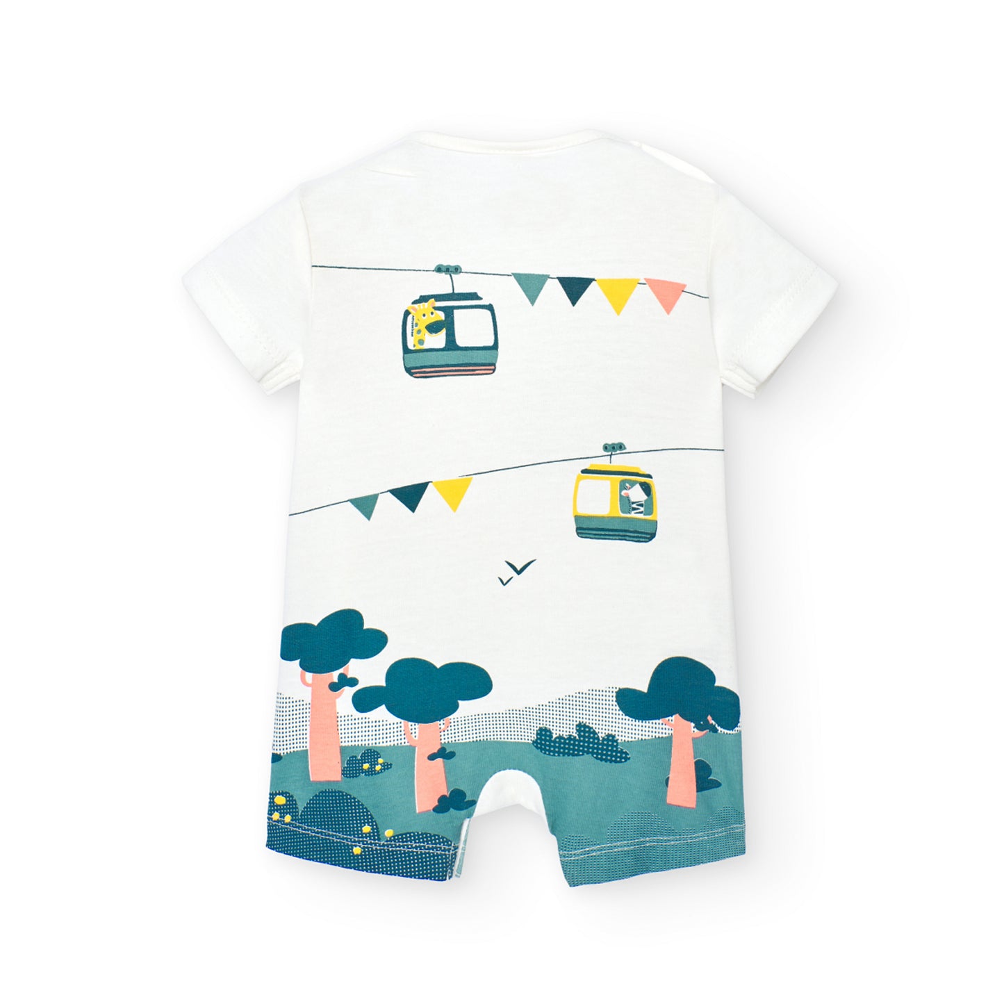 Cotton jumpsuit for baby boy cable car -Boboli