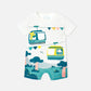 Cotton jumpsuit for baby boy cable car -Boboli