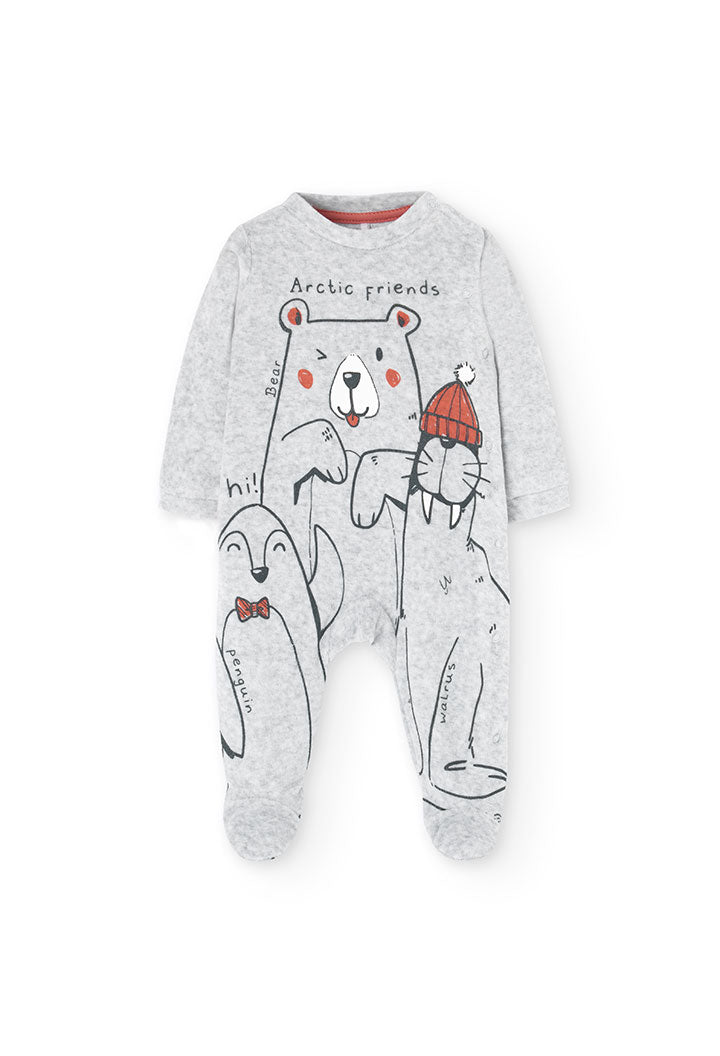 Babygrow veludo para o bebé menino - Boboli