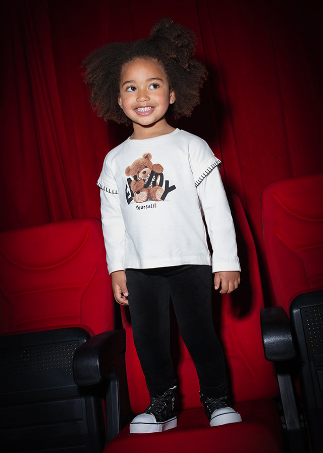 Leggings aveludadas básicas Preto - Mayoral