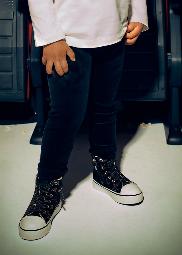 Leggings aveludadas básicas Preto - Mayoral