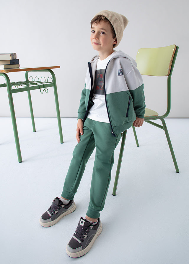 Calça algodão básica punhos Abeto - Mayoral