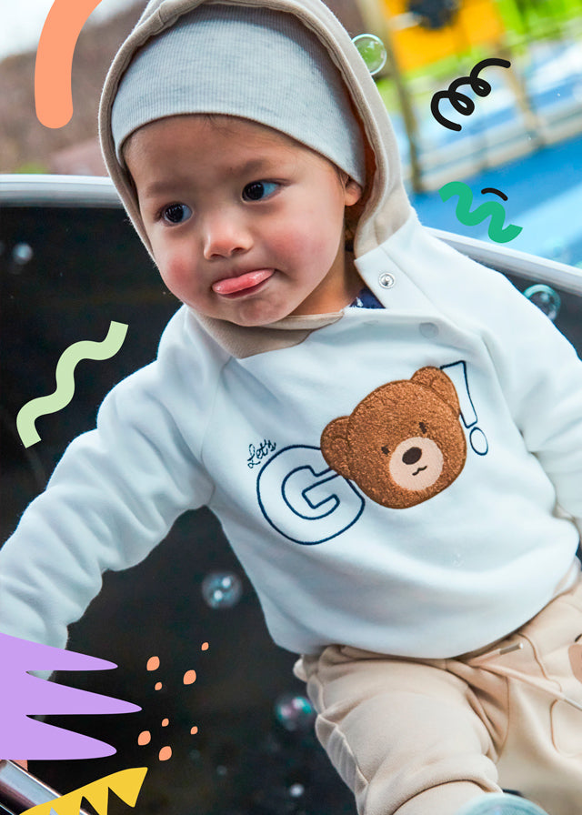 Sweat c/ carapuço Nata - Mayoral