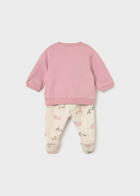 Conjunto calças e sweat - Mayoral Newborn - Orquídea