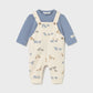 Conjunto  jardineira estampado - Mayoral Newborn - Blue bell