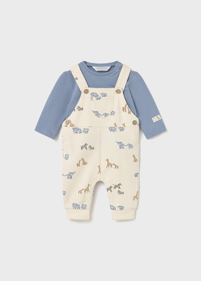 Conjunto  jardineira estampado - Mayoral Newborn - Blue bell