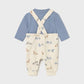 Conjunto  jardineira estampado - Mayoral Newborn - Blue bell