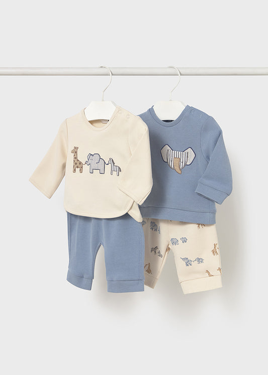Conjunto algodão 4 peças - Mayoral Newborn - Blue bell