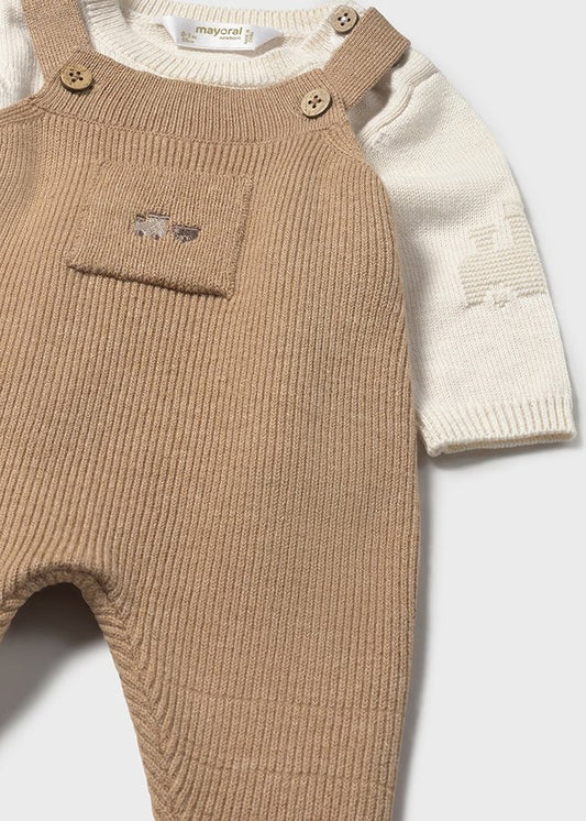 Conjunto jardineira tricot - Mayoral Newborn - Toffe vig