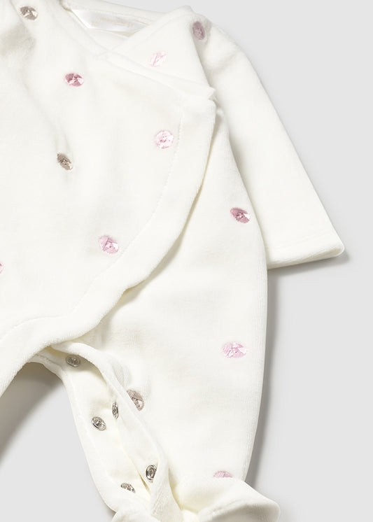 Set 2 babygrows aveludados - Mayoral Newborn - Rosa baby