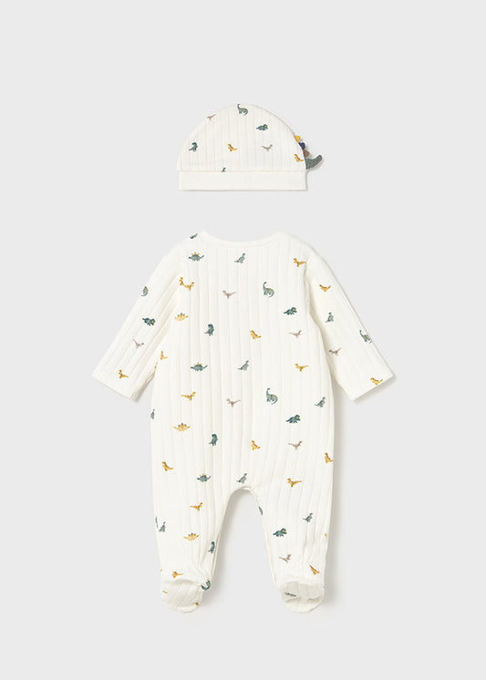 Set babygrow com gorro - Mayoral Newborn - Crú-gelo