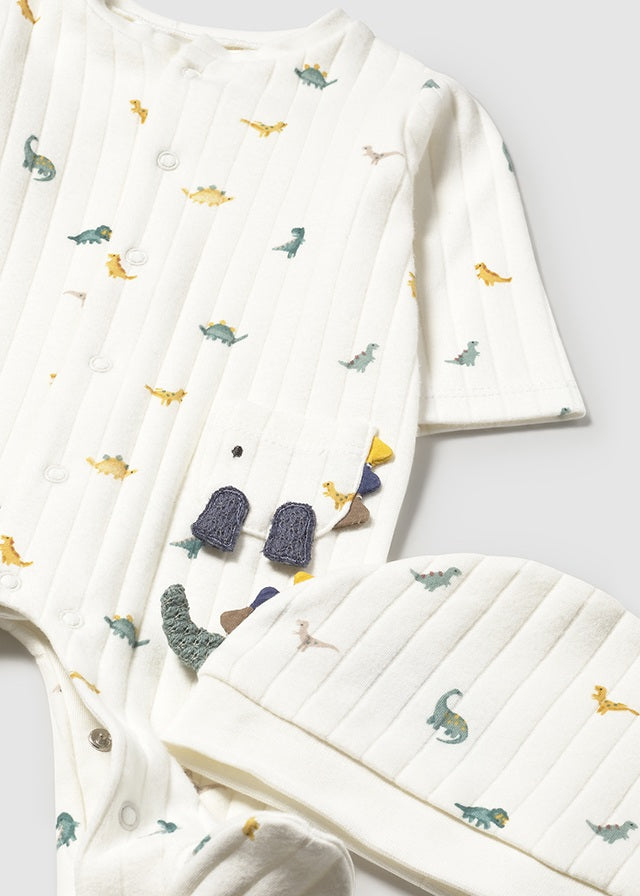 Set babygrow com gorro - Mayoral Newborn - Crú-gelo