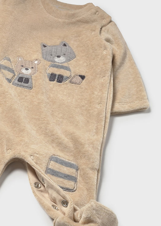 Set 2 fatos bebé aveludado - Mayoral Newborn - Cereal vig