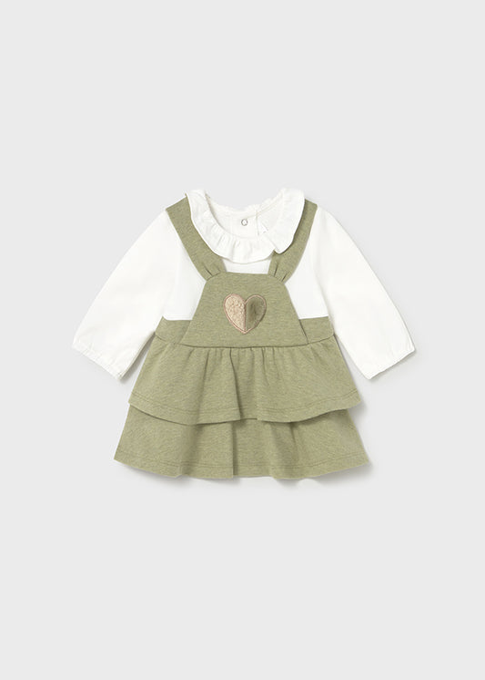 Vestido combinado bebé - Mayoral Newborn - Basil vig