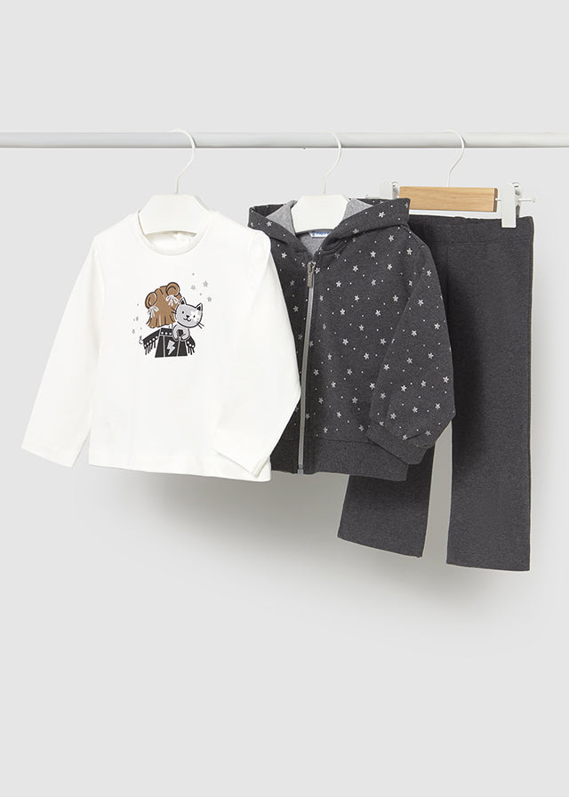 Fato de treino 3 peças Chumbo vig - Mayoral