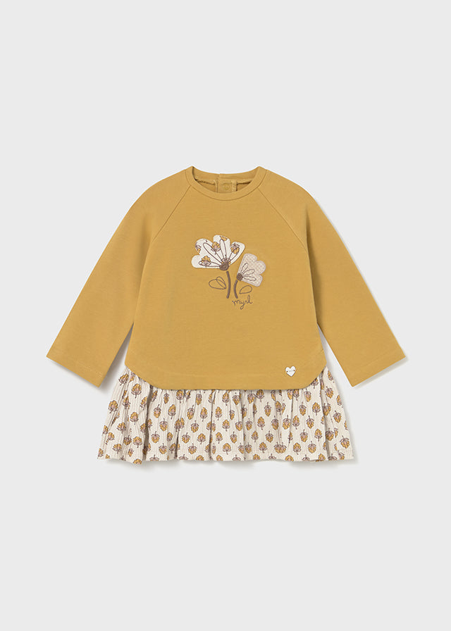 Vestido algodão combinado Mel - Mayoral