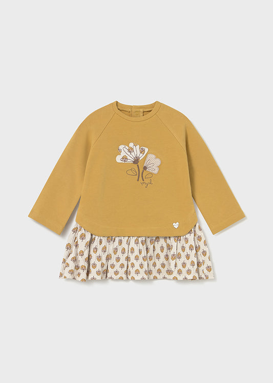 Vestido algodão combinado Mel - Mayoral