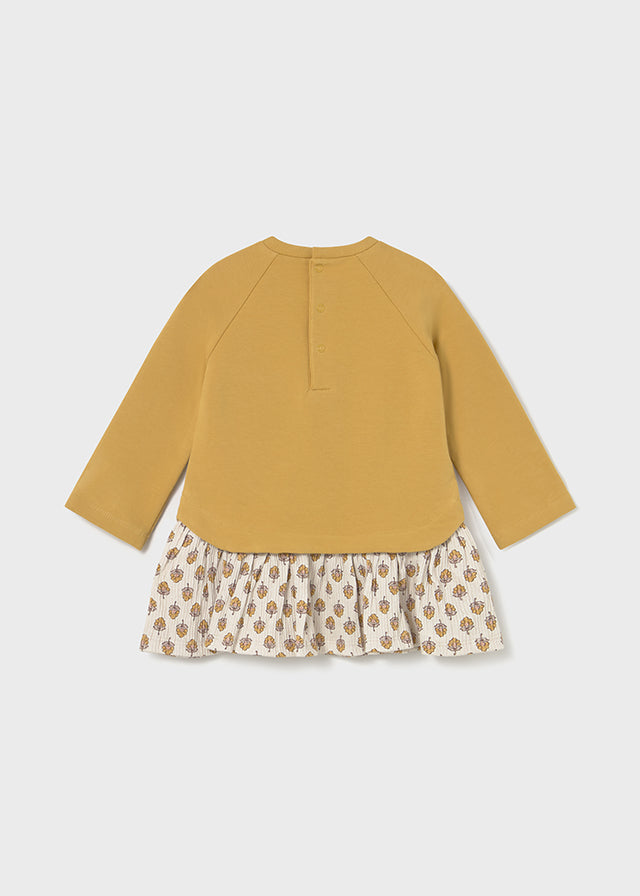 Vestido algodão combinado Mel - Mayoral