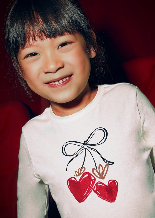 Camisola com elástico de cabelo vermelho menina - Mayoral