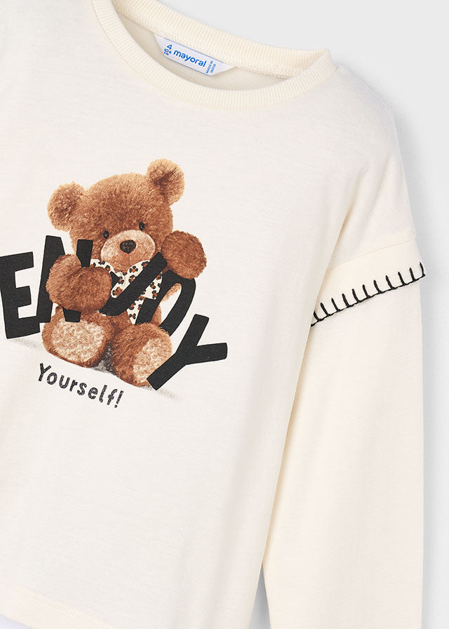 Camisola manga comprida urso Macchiato - Mayoral
