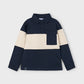 Polo manga comprida cor block Marinho - Mayoral