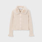 Casaco tricô gola pelo Bege - Mayoral