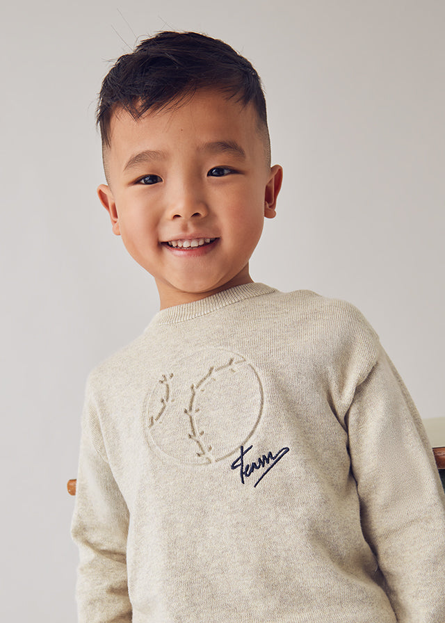 Jersey motivo relieve Bege vig - Mayoral