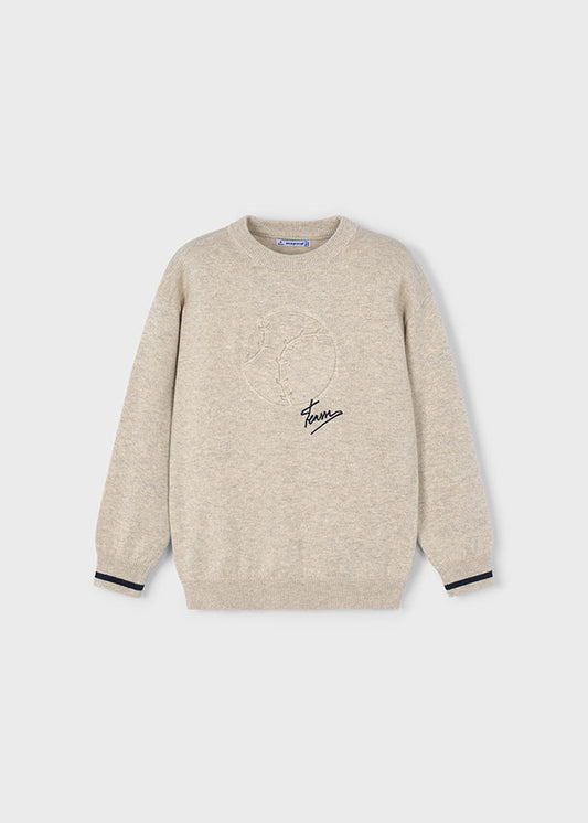 Jersey motivo relieve Bege vig - Mayoral