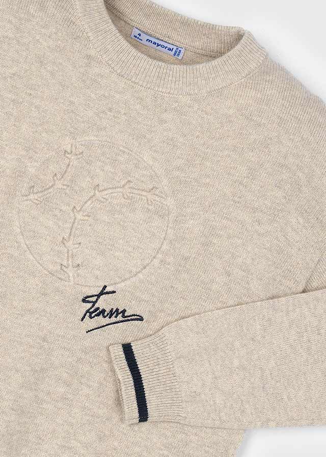 Jersey motivo relieve Bege vig - Mayoral