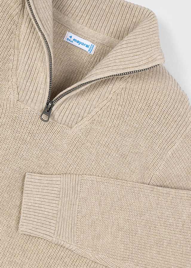 Jersey fecho Bege vig - Mayoral