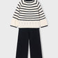 Conjunto calça tricô riscas Preto - Mayoral